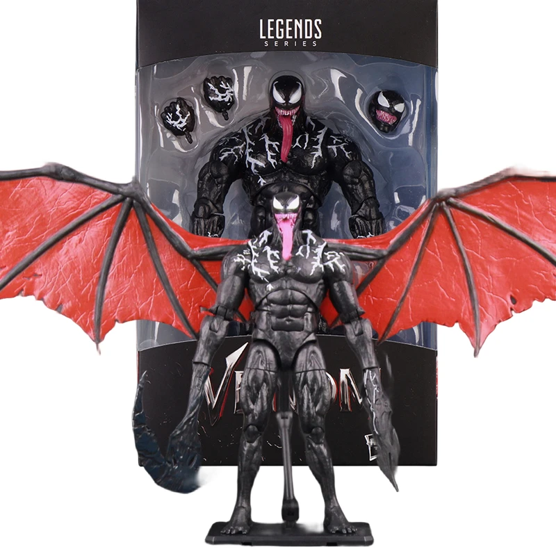 kf S1093ed0f4c484b198ef5e20f1aeba234R Venom AMAZING YAMAGUCHI Accessory Pack Wings Action Figure Joint Movable Change Face Statue Model Collectible kids - Amazing Yamaguchi Store